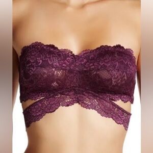 Free People lace bandeau color blackberry size medium NWT